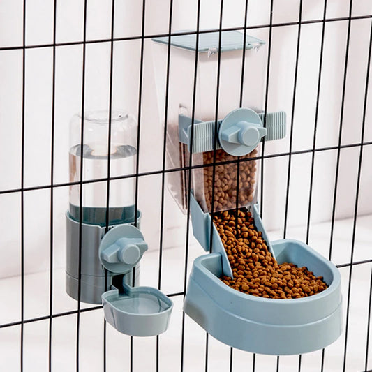 Automatic Rabbit Bowls Cage Hanging Feeder Pet Water Bottle