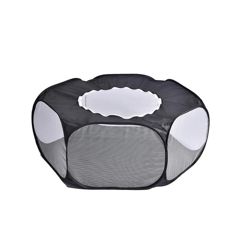 Portable Small Pet Cage Transparent Tent Pet Playpen Open Folding Yard Fence For Hamster Rabbit Guinea Pig