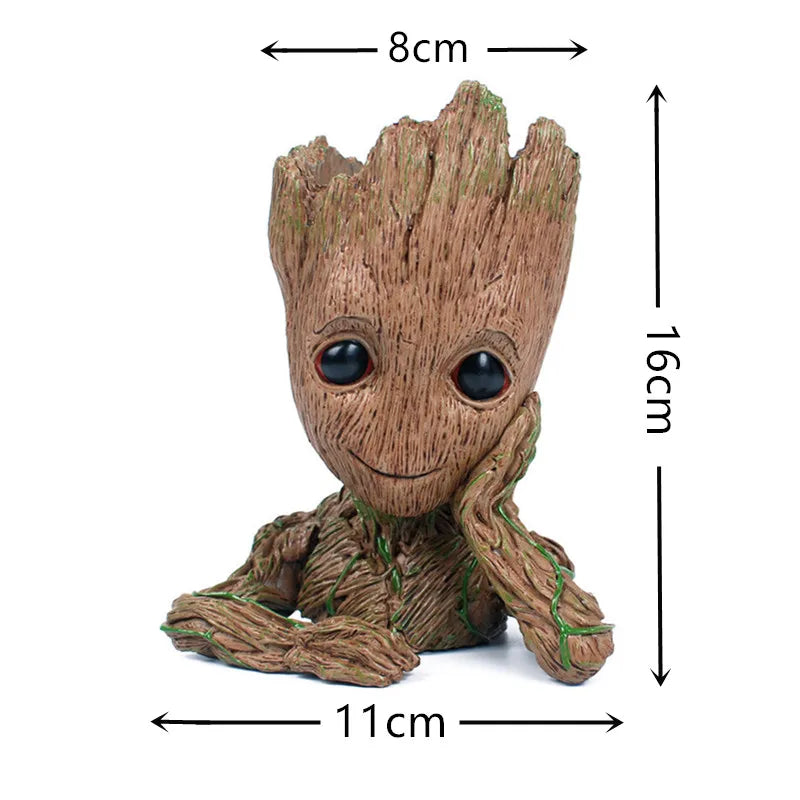 Aquarium Groot  Decoration Cartoon  for Fish Tank Flower Plant Holder Pot