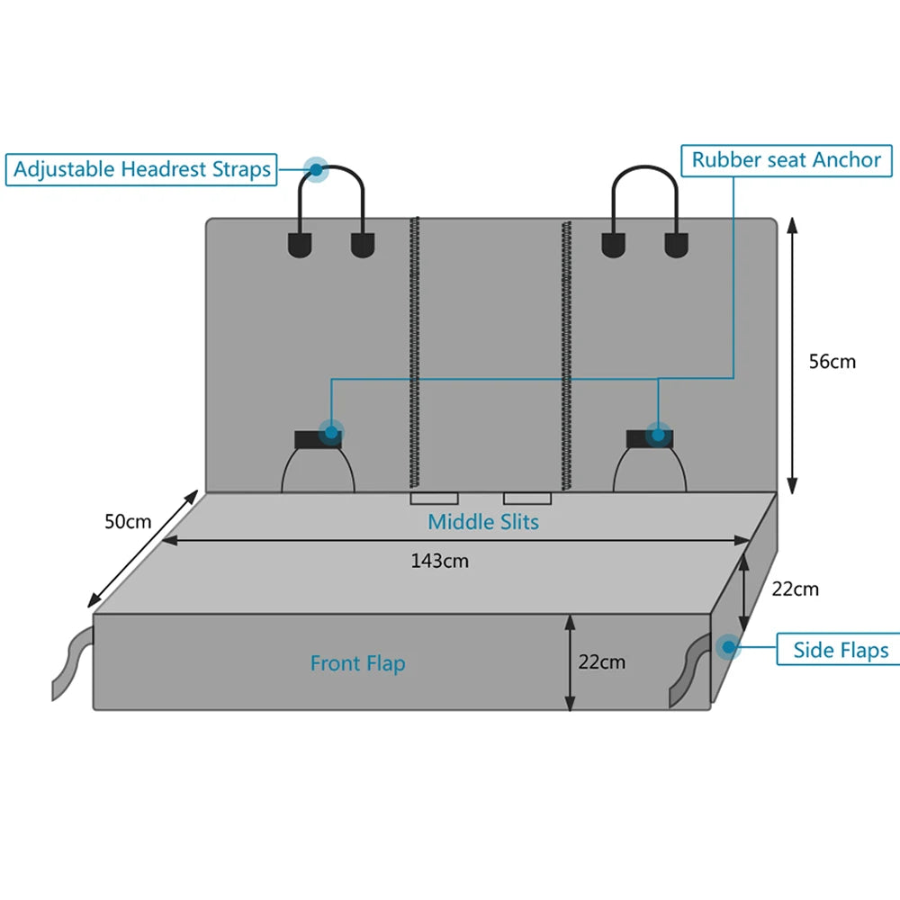Dog Car Seat Cover Waterproof Backseat Cushion Travel Mattress For Dogs