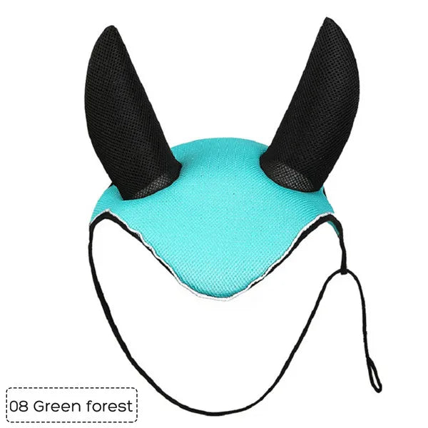 Horse Care Horse Riding Breathable Meshed Horse Ear Cover Equestrian Horse Equipment Fly Mask Bonnet Net Ear Masks Protector