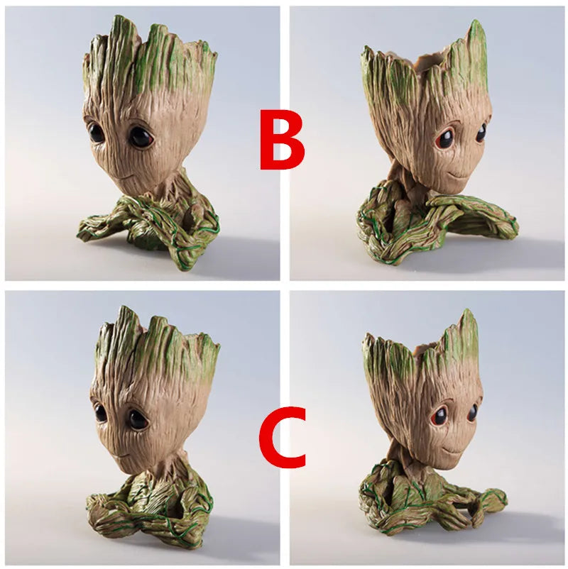 Aquarium Groot  Decoration Cartoon  for Fish Tank Flower Plant Holder Pot