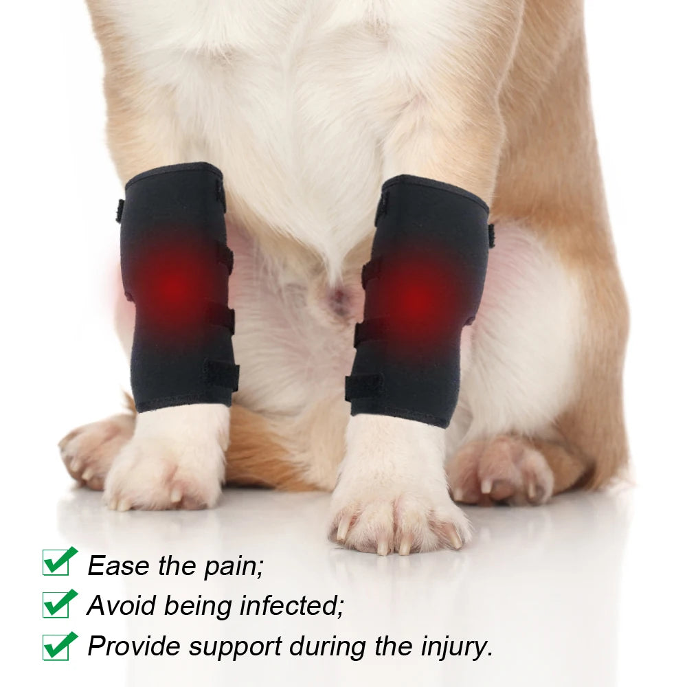 Pet Dog Leg Knee Brace Straps Protection for Leg Hock Joint Wrap Breathable Injury Recover Dog Leg Protector Support Parts