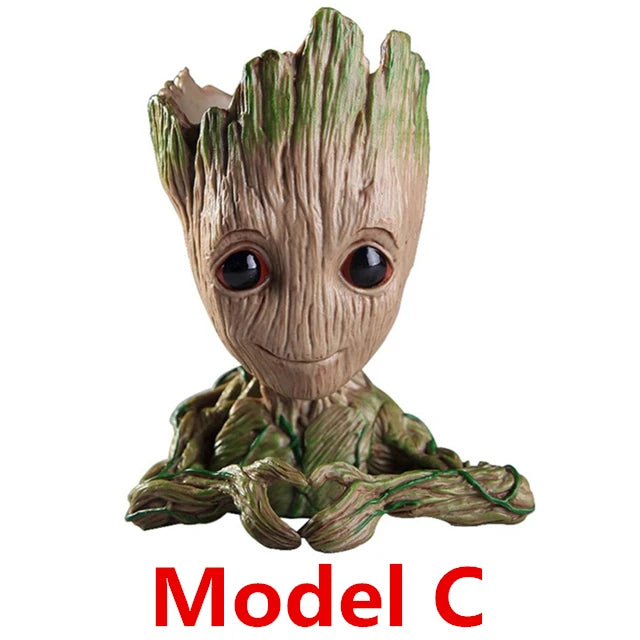 Aquarium Groot  Decoration Cartoon  for Fish Tank Flower Plant Holder Pot