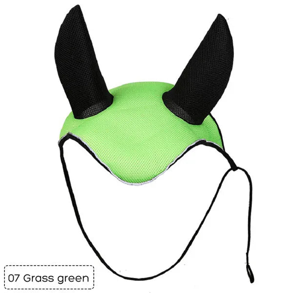 Horse Care Horse Riding Breathable Meshed Horse Ear Cover Equestrian Horse Equipment Fly Mask Bonnet Net Ear Masks Protector