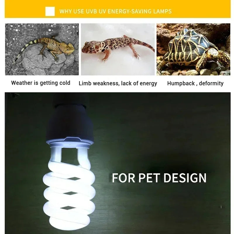 13W UVB Heating Lamps 5.0 10.0 Reptile Lamp Energy Saving Light Turtle Lizard Snake Reptile UVB Heating Lights