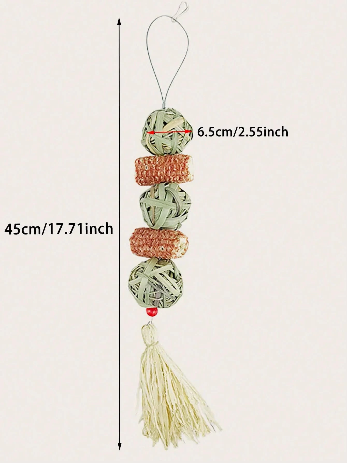 Pet rabbit grass woven ball hanging string rabbit grinding toy