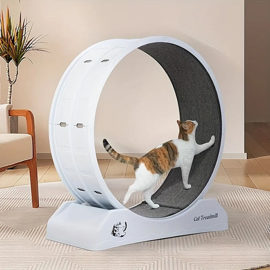 Cat Roller Treadmill, Silent Fitness Cat Running Wheel With Carpeted Runway, Treadmill For Pet Cats