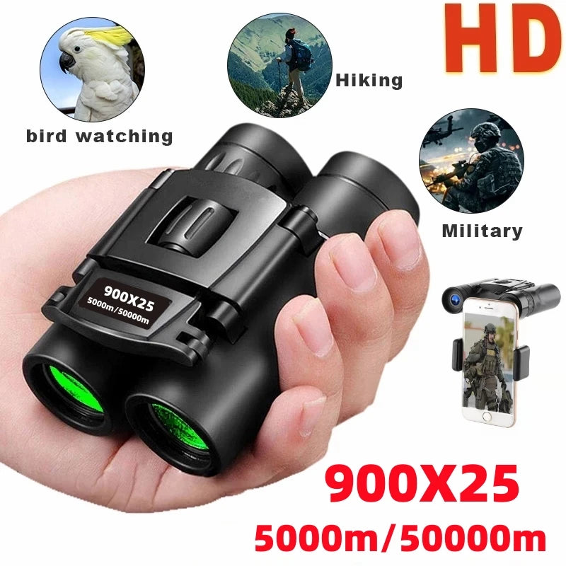 Bird watching Professional Bak4 HD Powerful Binoculars Long Range Portable Zoom Telescope Waterproof