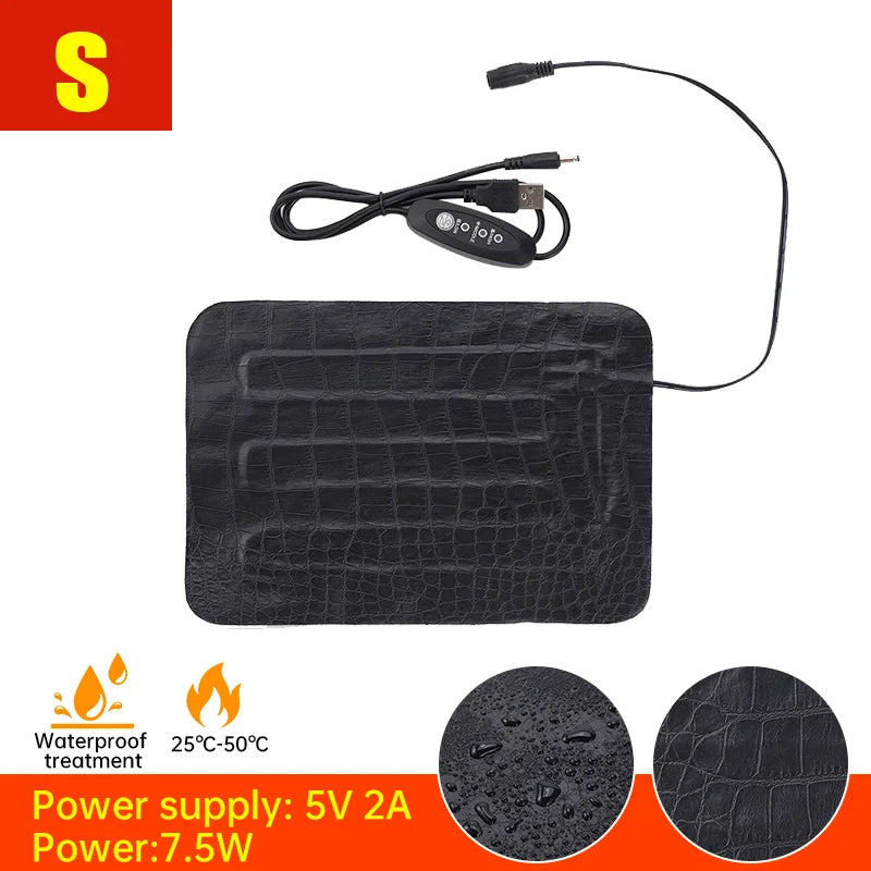 Reptiles Heat Mat USB Electric Blanket Heater Warm Pad Adjustable Temperature Controller Incubator Mat