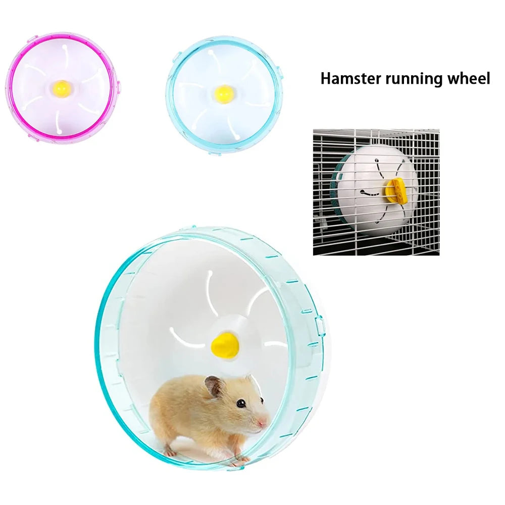 Hamster Running Disc Toy Sport Running Silent Transparent Small Pet Rotatory Jogging Wheel Wheel Toys for pet Hamster Cage