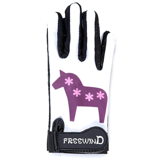 Children Ridind Gloves Silica Gel Non-slip Equestrian Gloves Ultrathin Equitation Cheval Horse Riding Equipment 2-12 Years Old