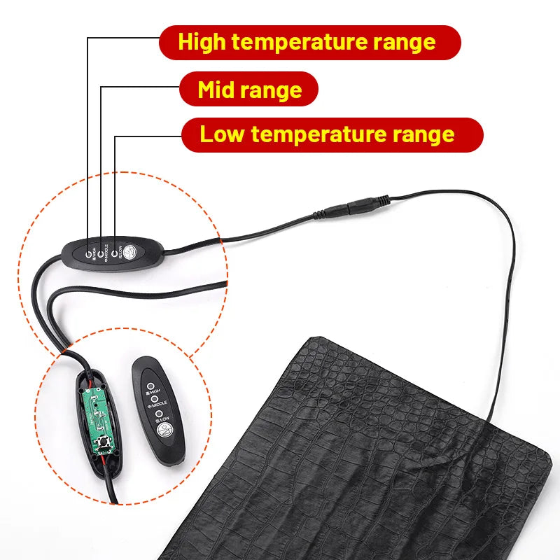 Reptiles Heat Mat USB Electric Blanket Heater Warm Pad Adjustable Temperature Controller Incubator Mat