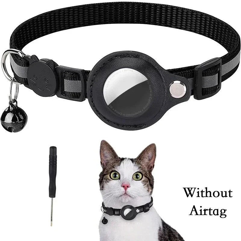 Cat Collar for Airtag GPS Tracker Protective Case With Bell