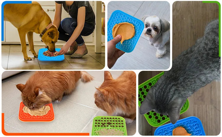 Silicone Licking Mat Slow Food Licking Plate