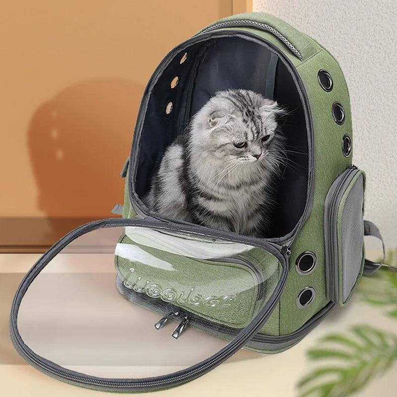 Transparent Pet Carrier Bag Outdoor Travel Backpack for Cats Small Dogs Breathable Carrying Bag