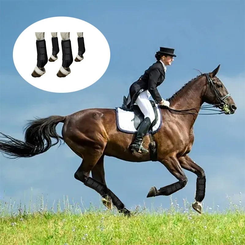 2PCS Horse legging boots anti-collision equestrian horse racing equipment diving material soft and shock absorption