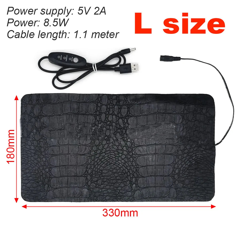 Reptiles Heat Mat USB Electric Blanket Heater Warm Pad Adjustable Temperature Controller Incubator Mat