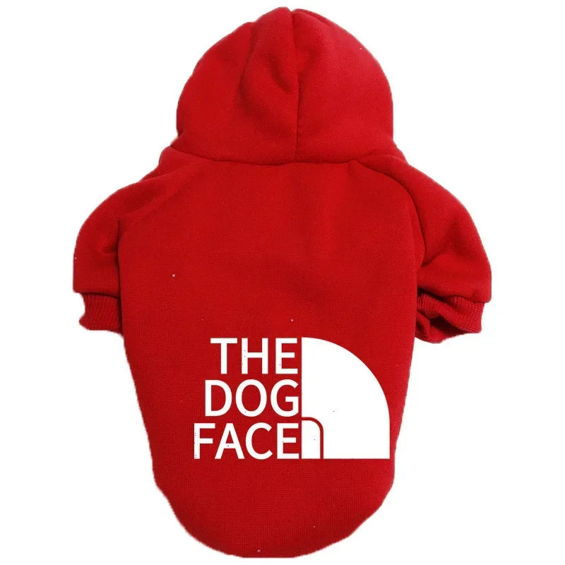 Dog Face Pet Dog Hoodies Autumn and Winter Season Large Dog Clothes