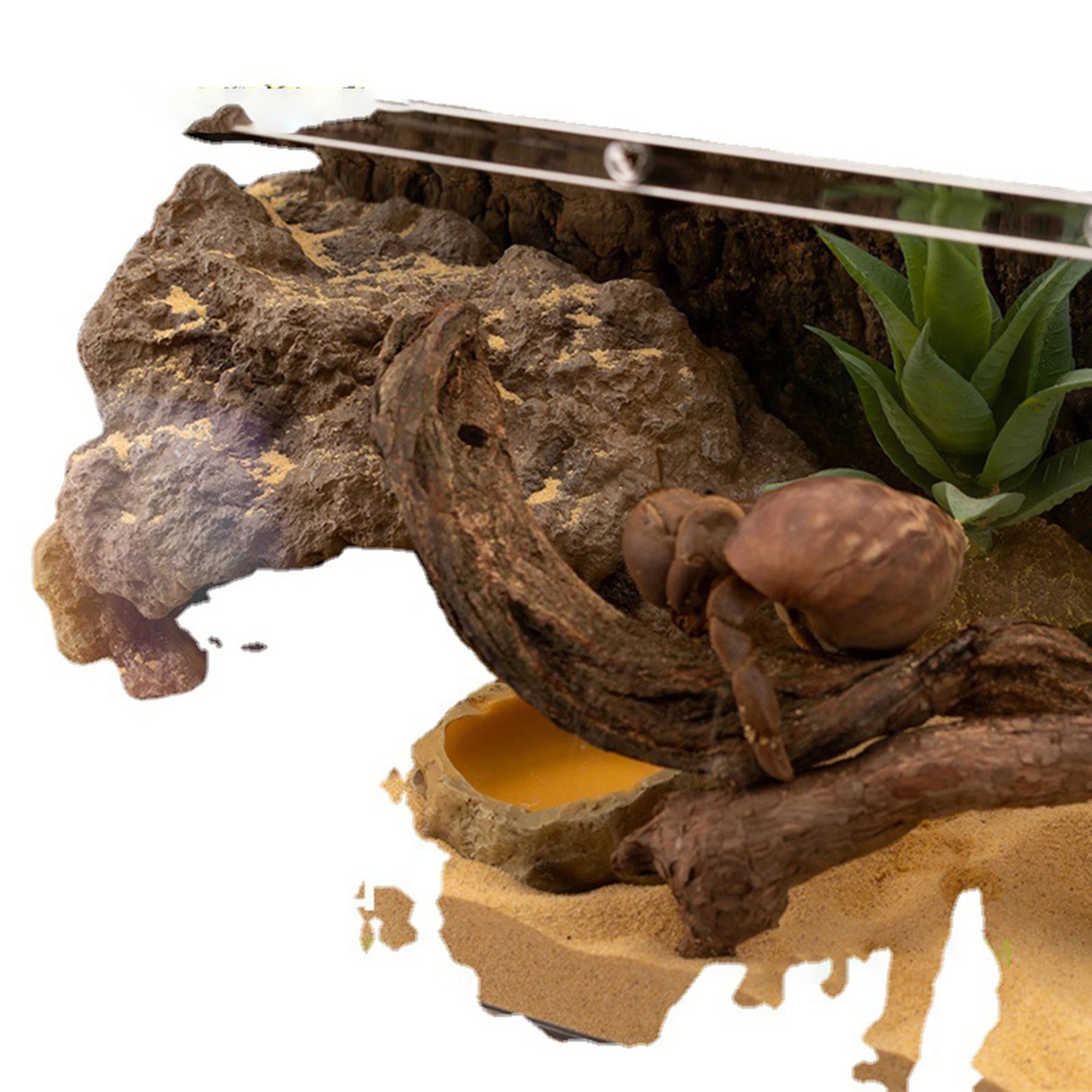 Resin Reptile Hide Cave Artificial Decoration Lizard Snake Turtle Shelter Hide Rest Cave Aquarium Landscaping Decors