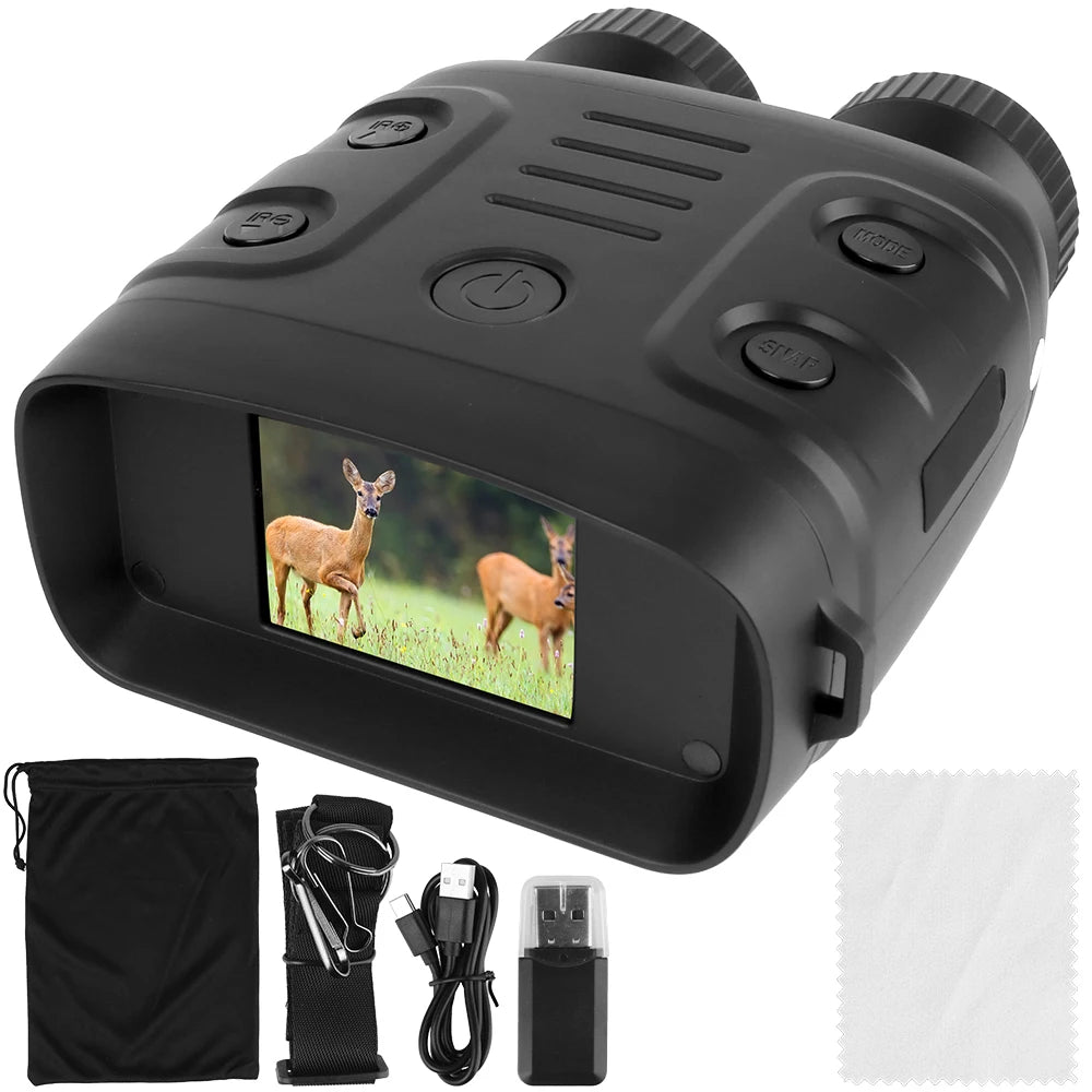 Bird Watching 10X Binocular Infrared Night-Visions Device Day Night Use Photo Video Taking Digital Zoom Binocular 1080P for Hunting Boating