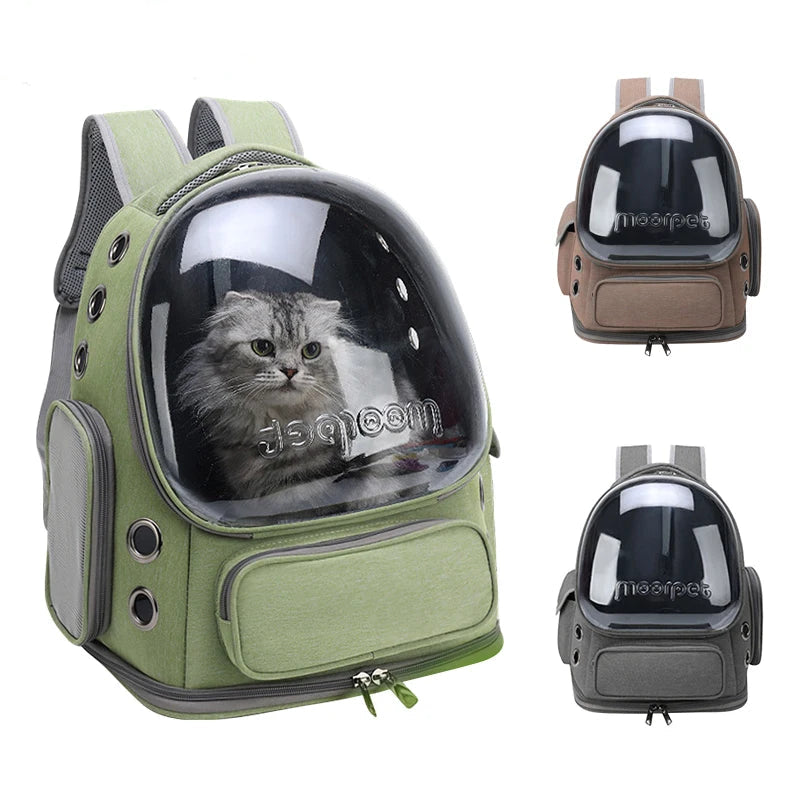 Transparent Pet Carrier Bag Outdoor Travel Backpack for Cats Small Dogs Breathable Carrying Bag