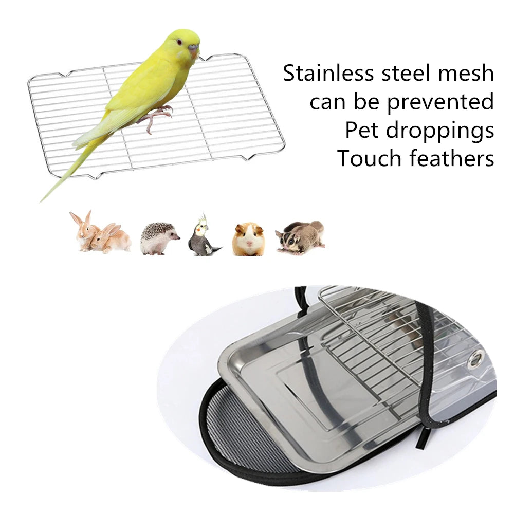 Bird Transport Cage Bird Travel Carrier with Perch Breathable Space Parrot Go Out Backpack Multi-functional Bird bag Outdoor