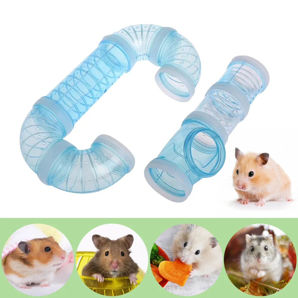 Hamster Tunnel Plastic Toy  Durable Splicing Maze Tube External Pipeline for Small pet