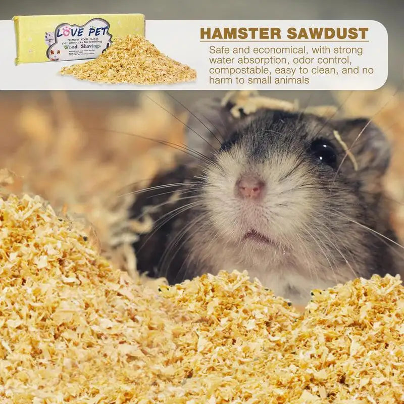 Hamster Sawdust Guinea Pig Bedding Pet Wood Chips Rabbit Wood Shavings Safe 1kg Hamster Cage Bedding Pet Cabin Nest Toys