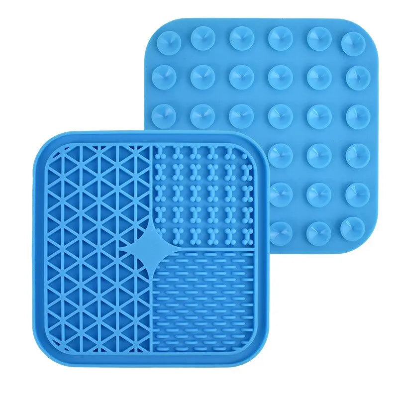 Dog Licking Mat Slow Food Mat  Pad Suction Cup  Silicone