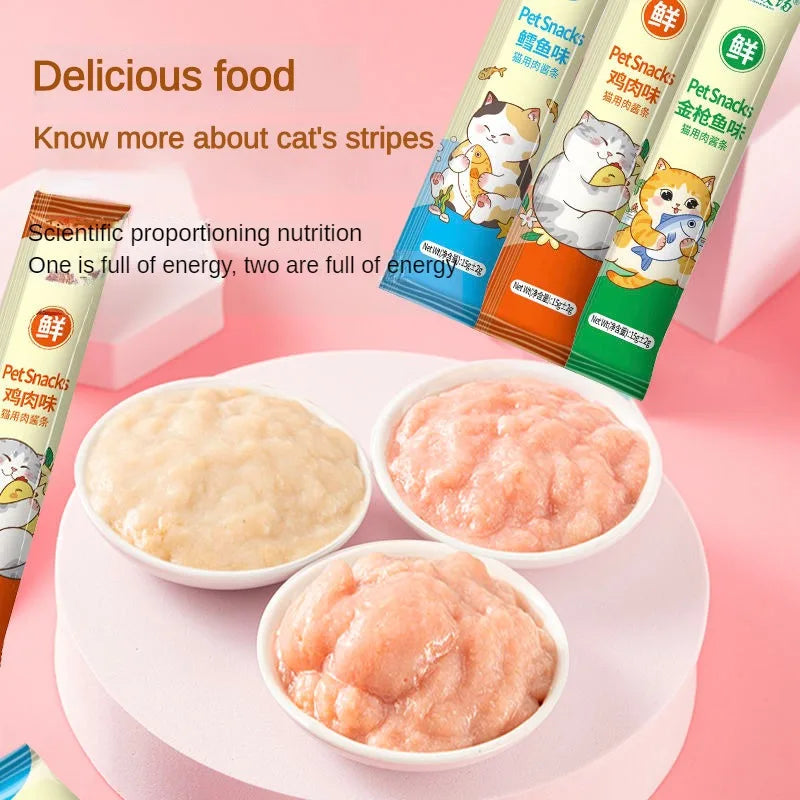 15gX50pcs Wet Cat Food Chicken Tuna Cod Fish bulk Supplies Royal Canine Cat Feed