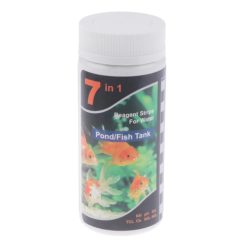 7in1 Aquarium Testing Kit for Freshwater Saltwater Pond Test Strips Fish Tank Fresh And Salt Water