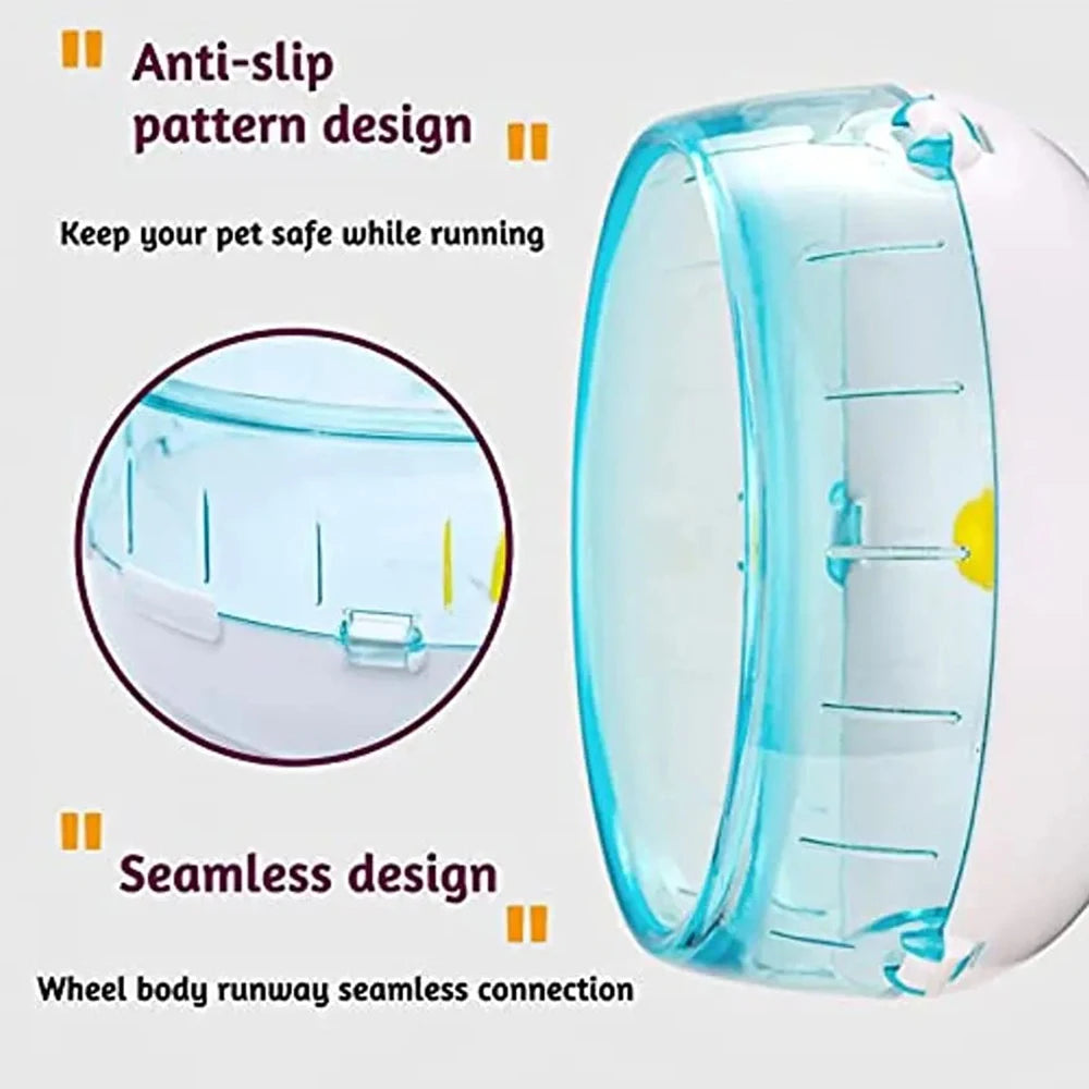 Hamster Running Disc Toy Sport Running Silent Transparent Small Pet Rotatory Jogging Wheel Wheel Toys for pet Hamster Cage