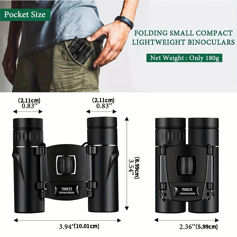 Bird watching Professional Bak4 HD Powerful Binoculars Long Range Portable Zoom Telescope Waterproof