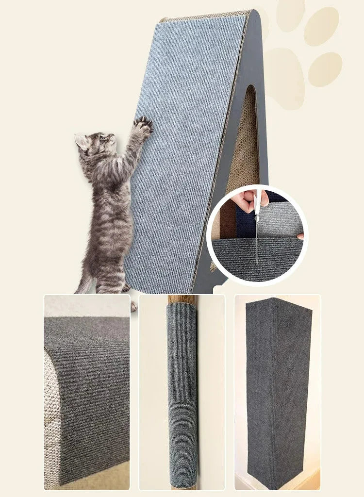 Cat Scratching Mat Cat Scratcher Sofa Tape Scratching Post Self-adhesive Carpet Cats Scratch Board Cat Accessories