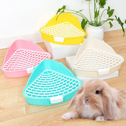 Medium Rabbit Litter Box Bunnies Corner Toilet Box