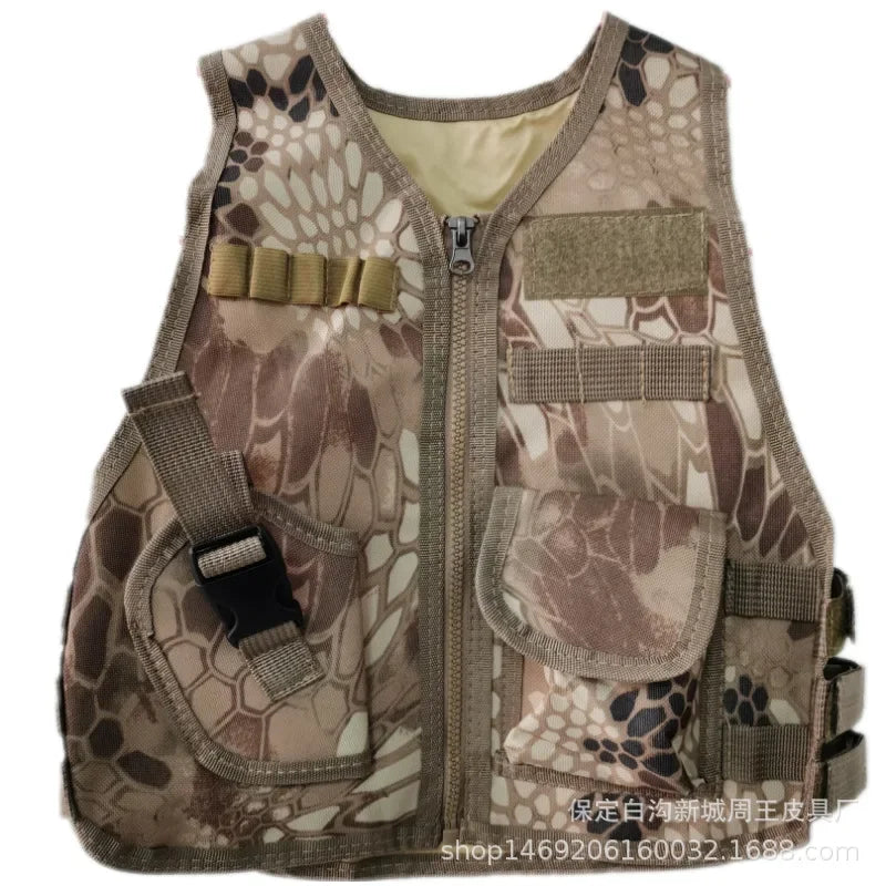 Kids Bird Watching Vest Boy or Girl Camouflage