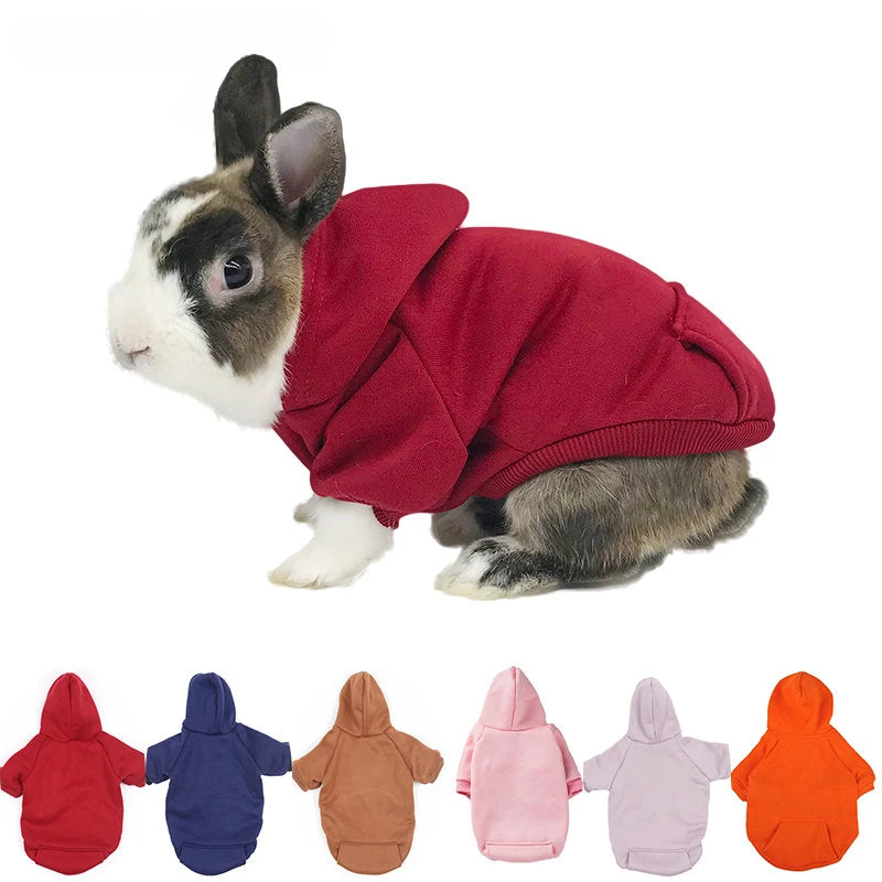 Rabbit Winter Warm Sweater Bunny Pocket Two-legged Clothes