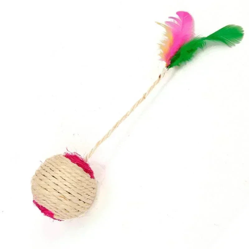 Sisal Cat Toy Scratching Ball Training Interactive Toy for Kitten