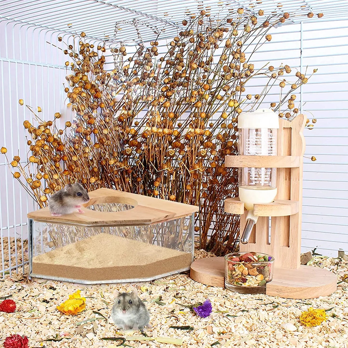 Hamster Sandbox Full Transparent Sand Bath