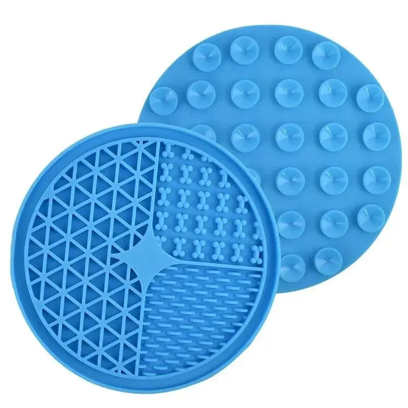 Dog Licking Mat Slow Food Mat  Pad Suction Cup  Silicone