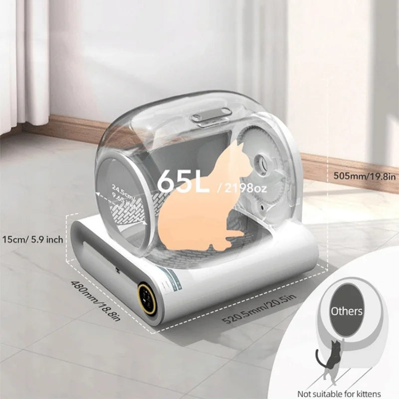 Automatic Cat Litter Auto Cleaning Large Deodorizing Fully Enclosed Cat Toilet Self-Cleaning Litter Pan