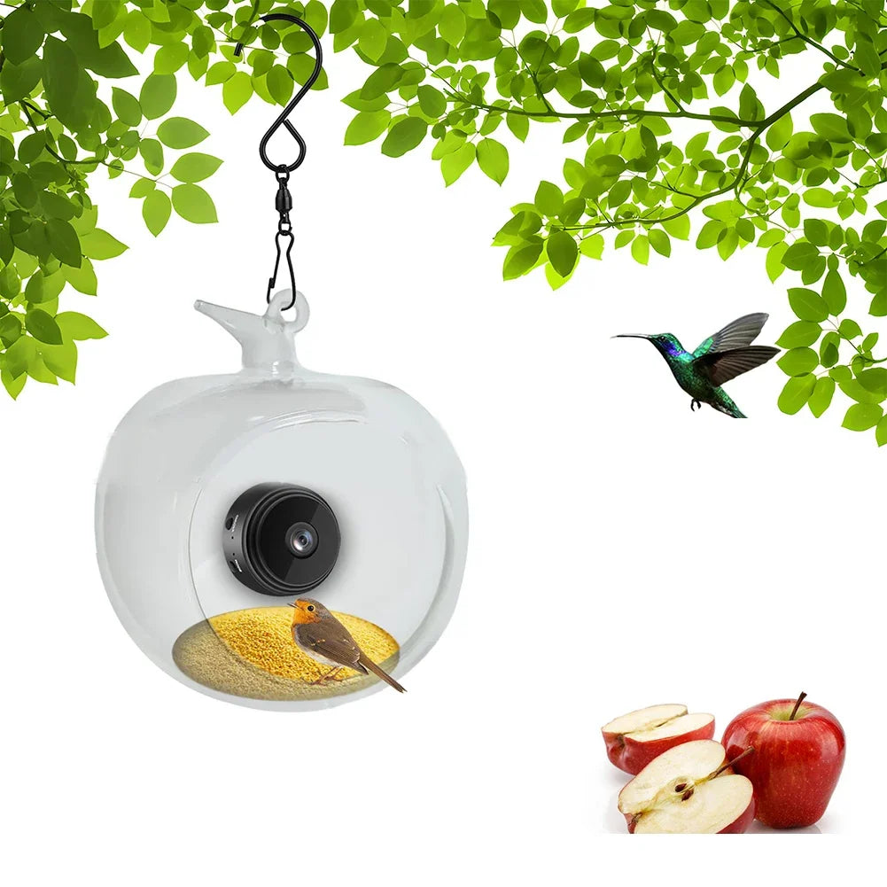 1 Pc Indoor Home Outdoor Garden Smart Bird Feeder With Video Camera For Windowsill Bird Videos Motion Detection