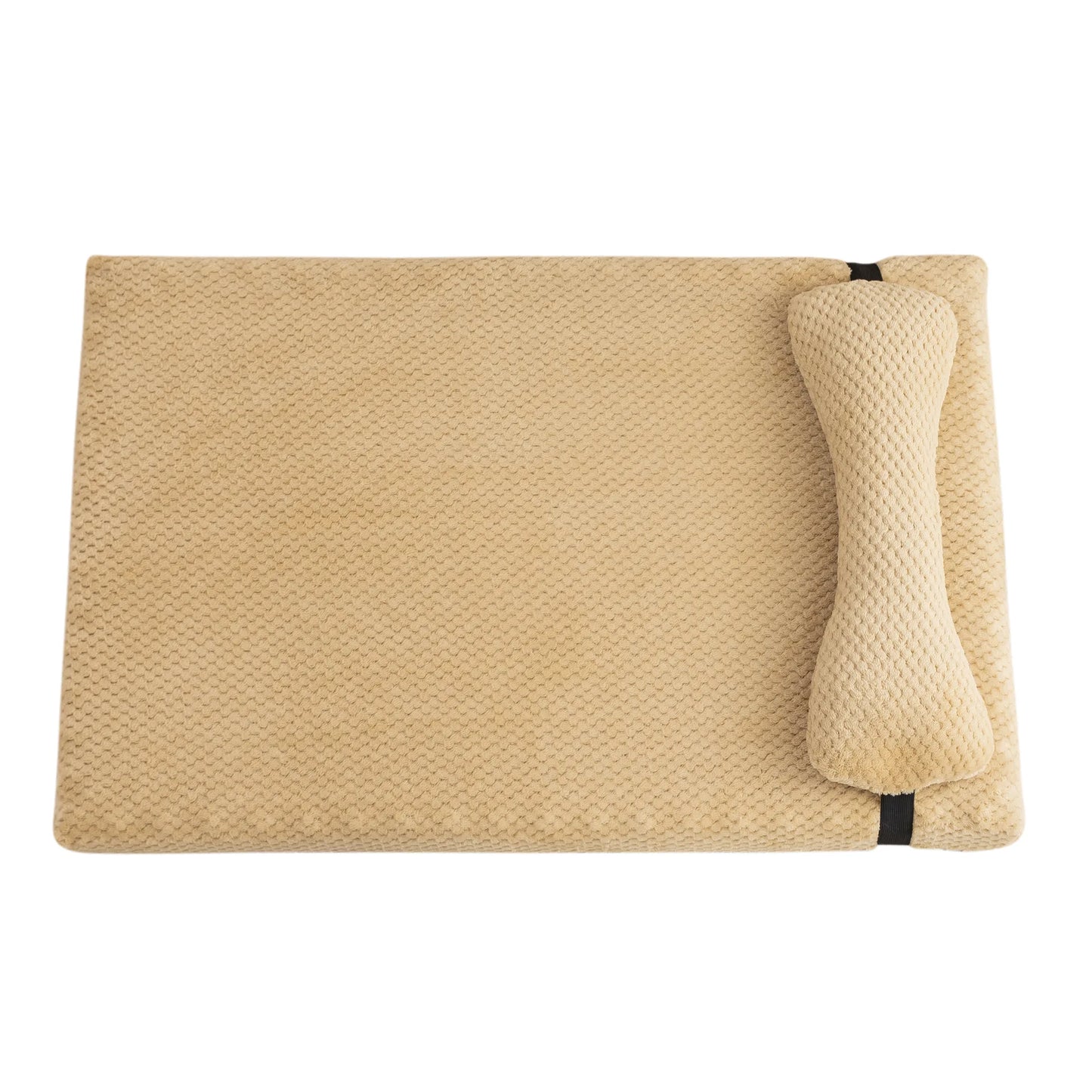 Warm Calming Dog Bed with Pillow Fluffy Plush Dog Mat Removable Washable Cover for Large Medium Small Dogs