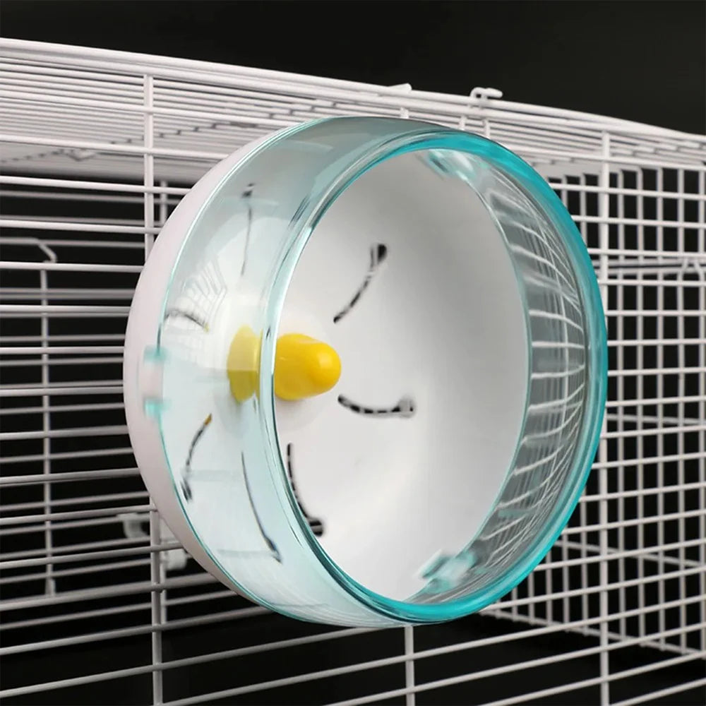 Hamster Running Disc Toy Sport Running Silent Transparent Small Pet Rotatory Jogging Wheel Wheel Toys for pet Hamster Cage