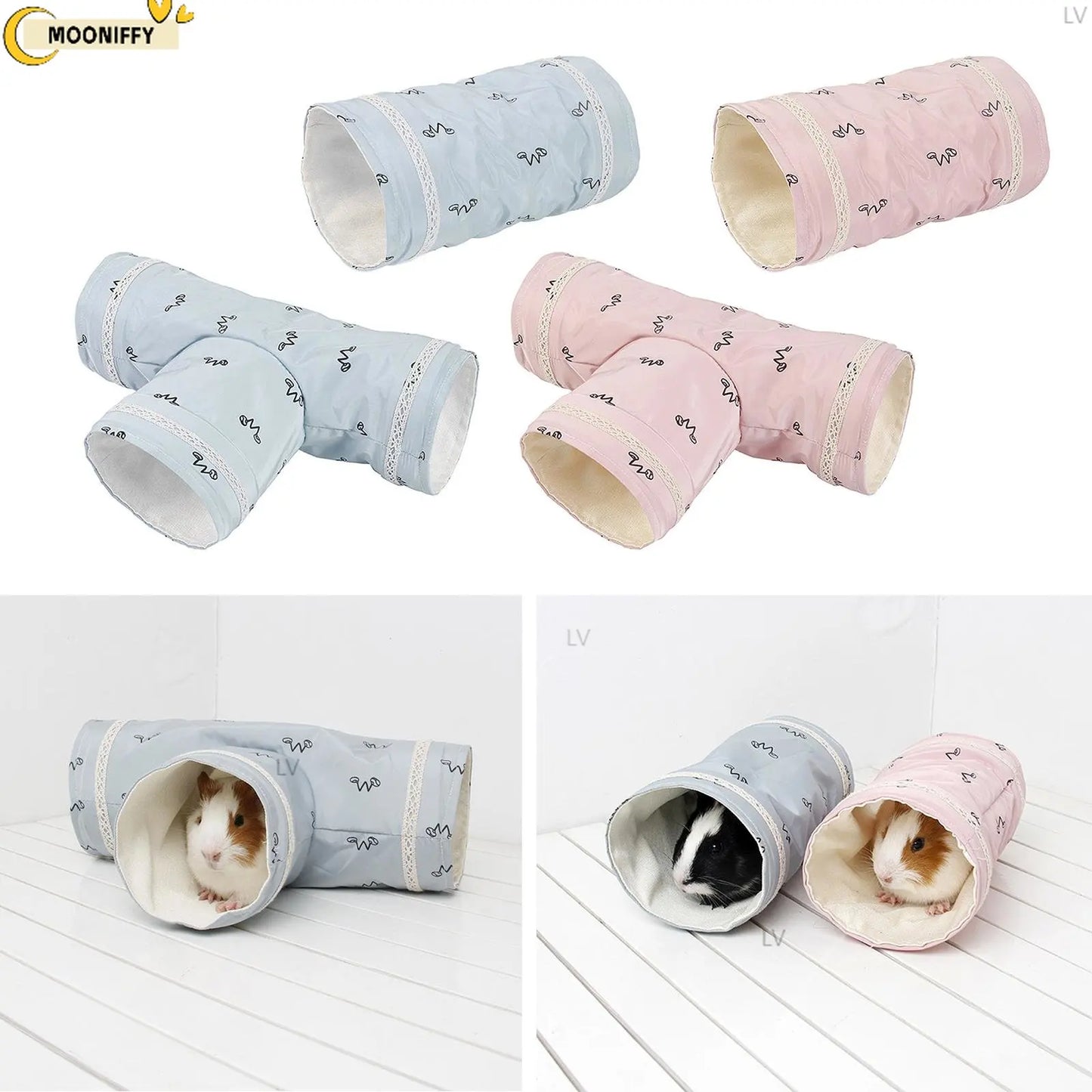 Hamster, Guinea Pig Tunnel Tube Chinchilla Hedgehogs Dutch Rats Hamsters Cage Accessories Supplie Bearded Dragon Small Animal Pet Bed Toy