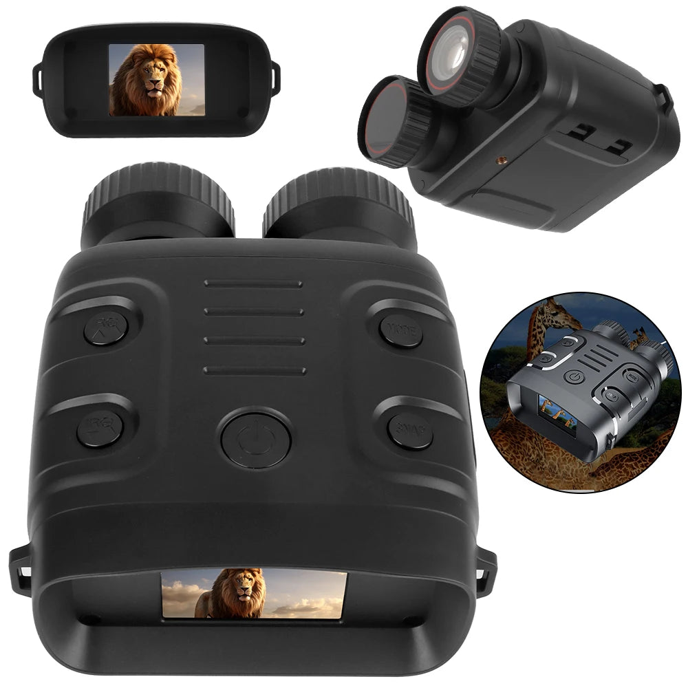 Bird Watching 10X Binocular Infrared Night-Visions Device Day Night Use Photo Video Taking Digital Zoom Binocular 1080P for Hunting Boating