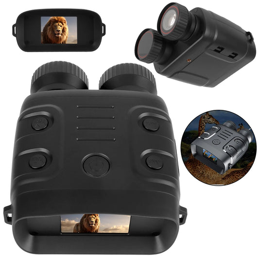 Bird Watching 10X Binocular Infrared Night-Visions Device Day Night Use Photo Video Taking Digital Zoom Binocular 1080P for Hunting Boating