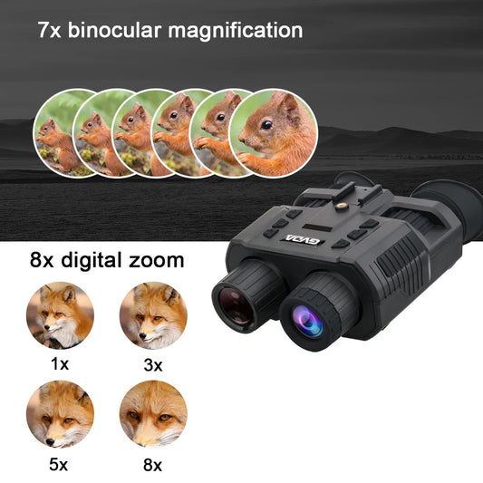 GVDA Infrared Night Vision Binoculars Goggles Device for bird watching Telescope 8X Zooming Head Mounted Night Vision Scope