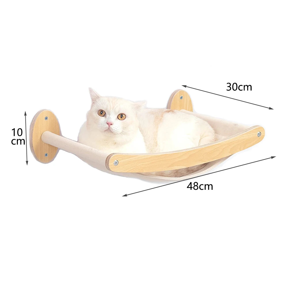 Wall Mounted Cat Climbing Shelf Steps Wall Furniture Stairway With Sisal Rope Scratching Post Tree for Cats Kitten Sleeping